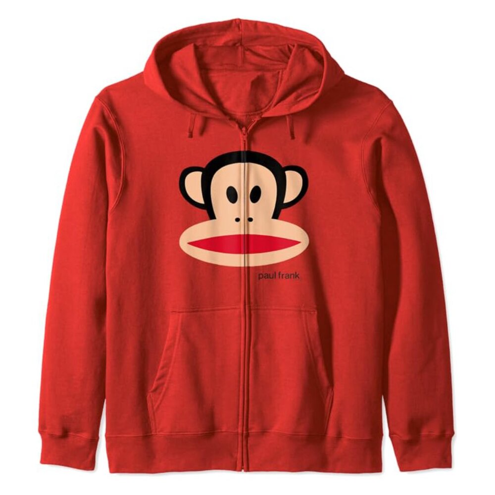 Paul Frank Julius The Monkey Big Face Zip Hoodie Size Adult Medium